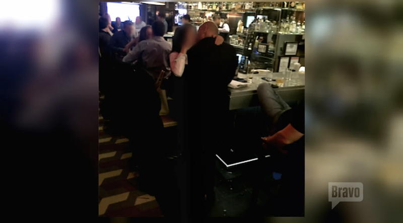 Tom falling into another woman’s “clutches.” Image via Bravo/Bethenny’s “friend”